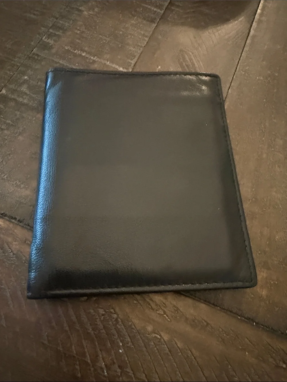 Classic Black Leather Bi-Fold Wallet for Men